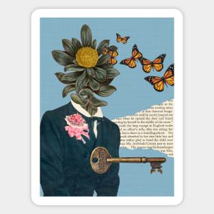 Secret Garden - Collage/Surreal Art Magnet